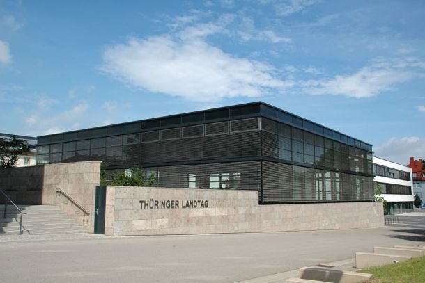Plenarsaal des Thüringer Landtags, in der Jürgen-Fuchs-Straße in Erfurt