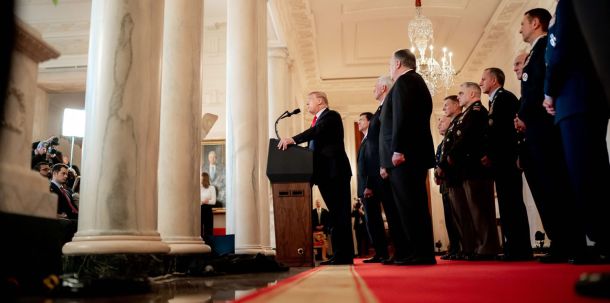 Pressekonferenz im Weißen Haus in Washington, D.C.