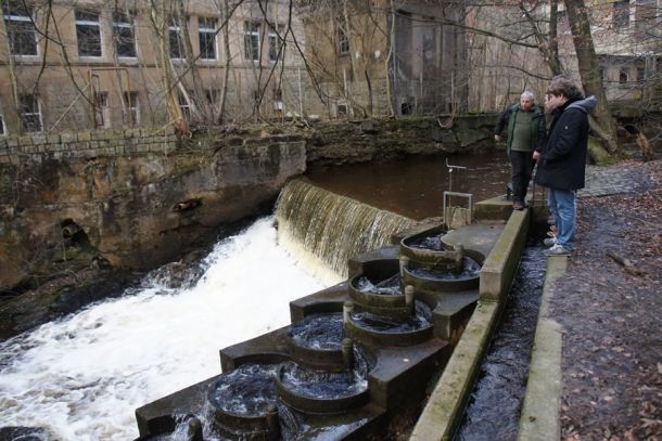 Fischaufstiegsanlage in dem Flüsschen Holtemme in der Ortslage von Wernigerode