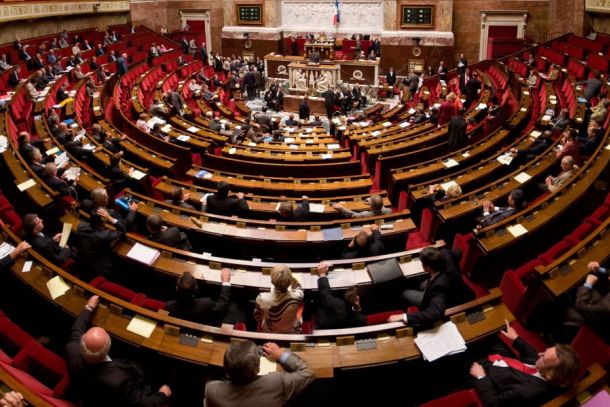 Der Plenarsaal der Nationalversammlung