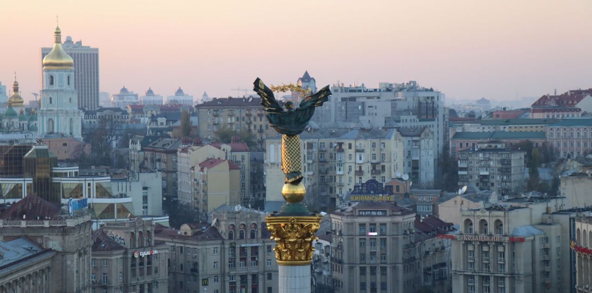 Unabhängigkeit-Monument, Maidan Platz, Kiew, Ukraine
