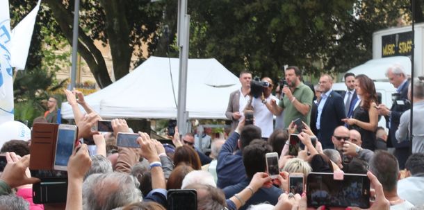 Matteo Salvini bei einer Wahlveranstaltung in in Montecatini Terme