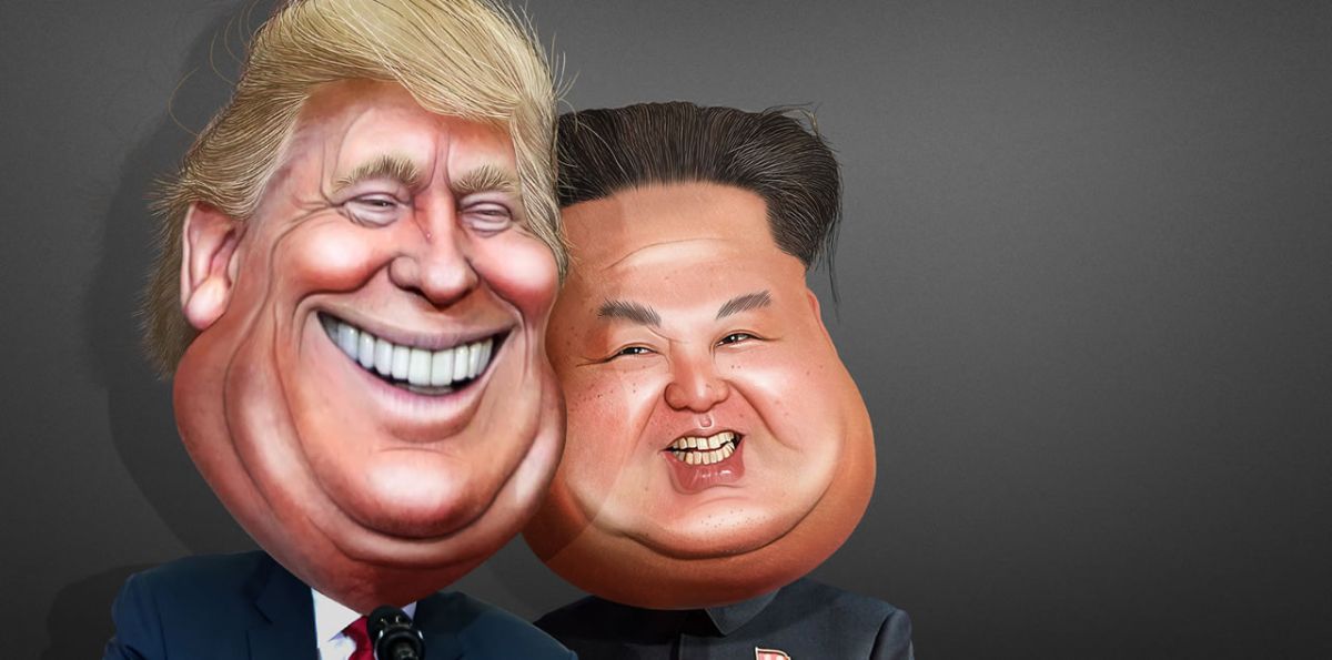 Donald Trump and Kim Jong-un - Karikatur