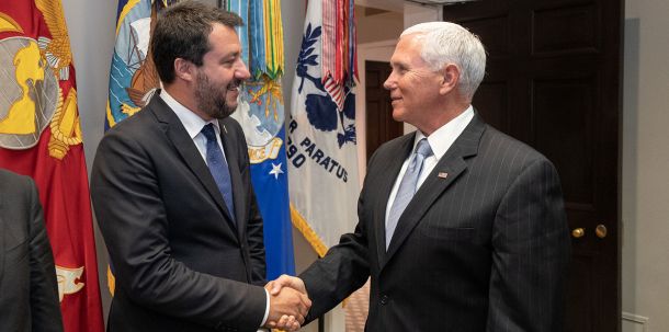 Matteo Salvini trifft US Vize-Präsident Mike Pence