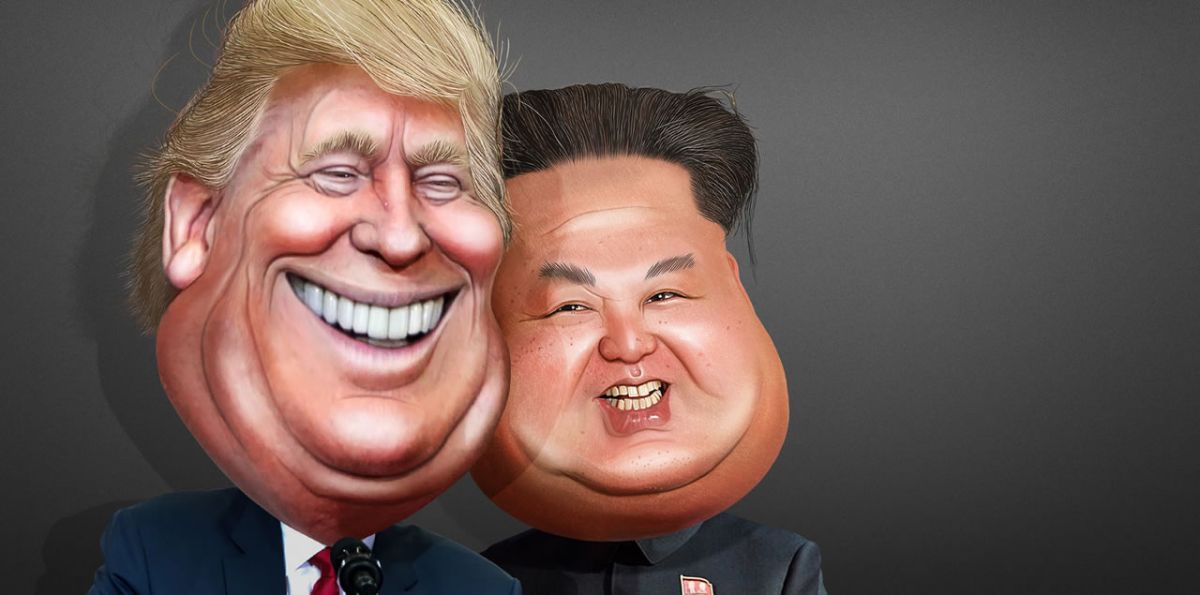 Donald Trump und Kim Jong-un [Karikatur]