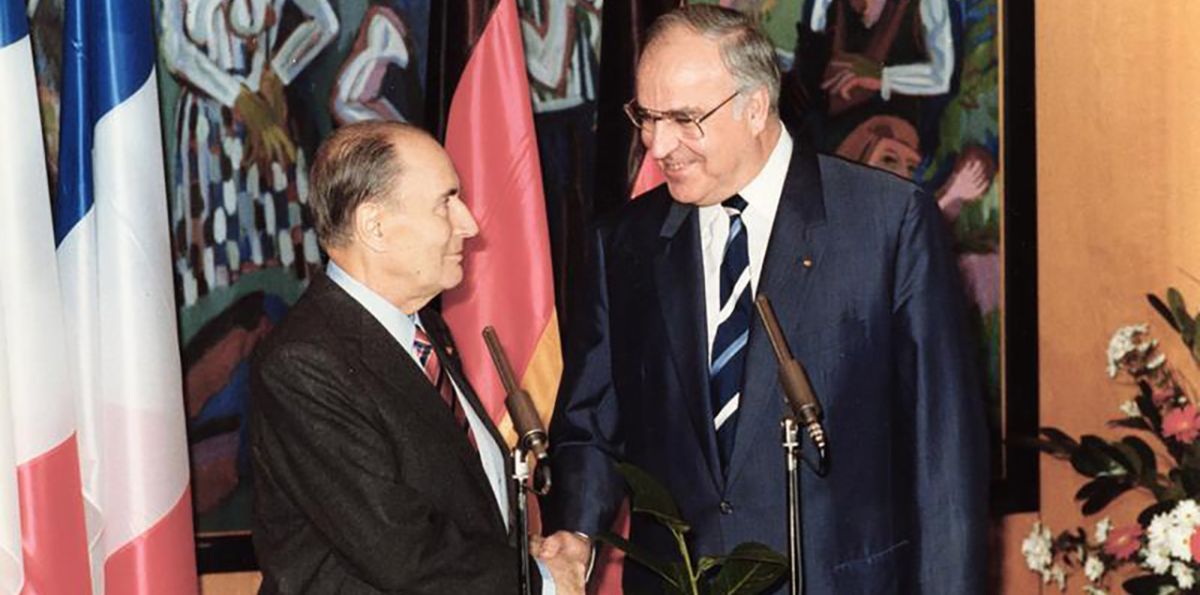 François Mitterrand und Helmut Kohl
