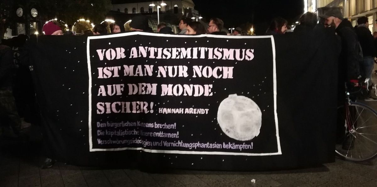 Mahnwache in Hannover gegen Antisemitismus nach dem Anschlag in Halle, 10. Oktober 2019