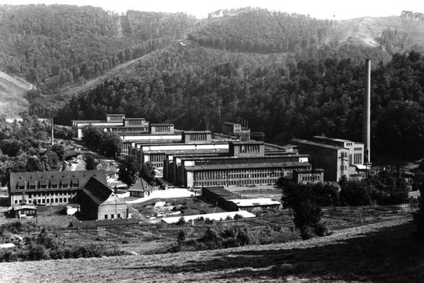 Der Komplex der Otto-Schickert-Werke, Stammbetrieb in Bad Lauterberg (1945).