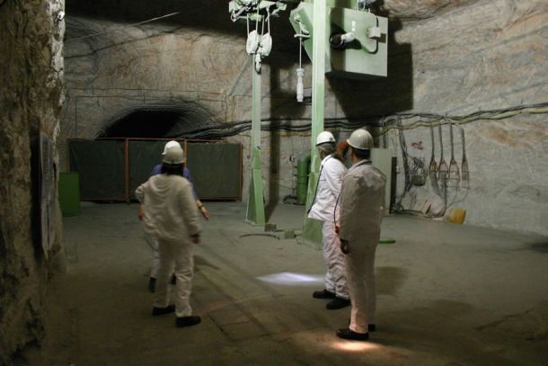 Zufuhrkammer für radioaktive Abfälle in der Schachtanlage Asse