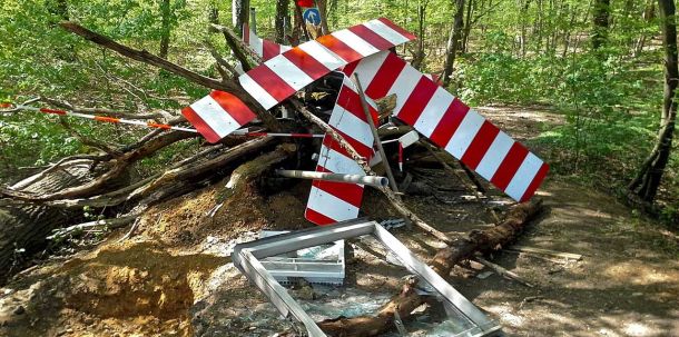 Barrikade von Umweltaktivisten