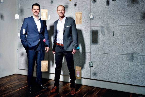v.l.n.r.: Die Gründer von "mycoffeebag": Stephan Wolf und Martin Ziegler