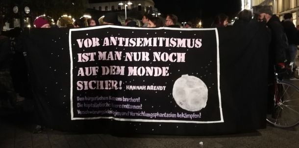 Mahnwache in Hannover gegen Antisemitismus nach dem Anschlag in Halle, 10. Oktober 2019