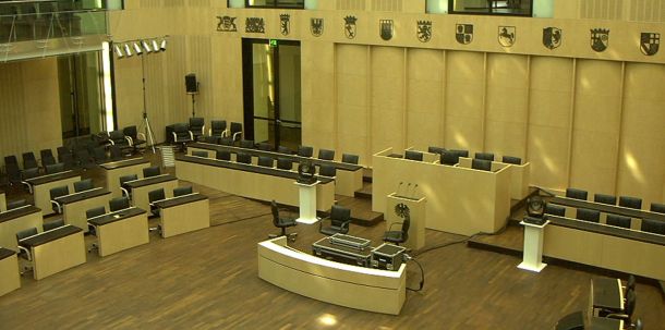 Der Plenarsaal des Bundesrates in Berlin