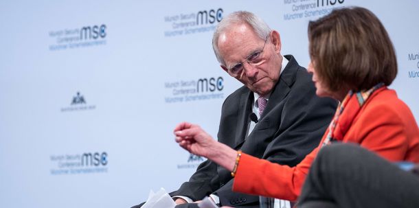 Wolfgang Schäuble und Nancy Pelosi