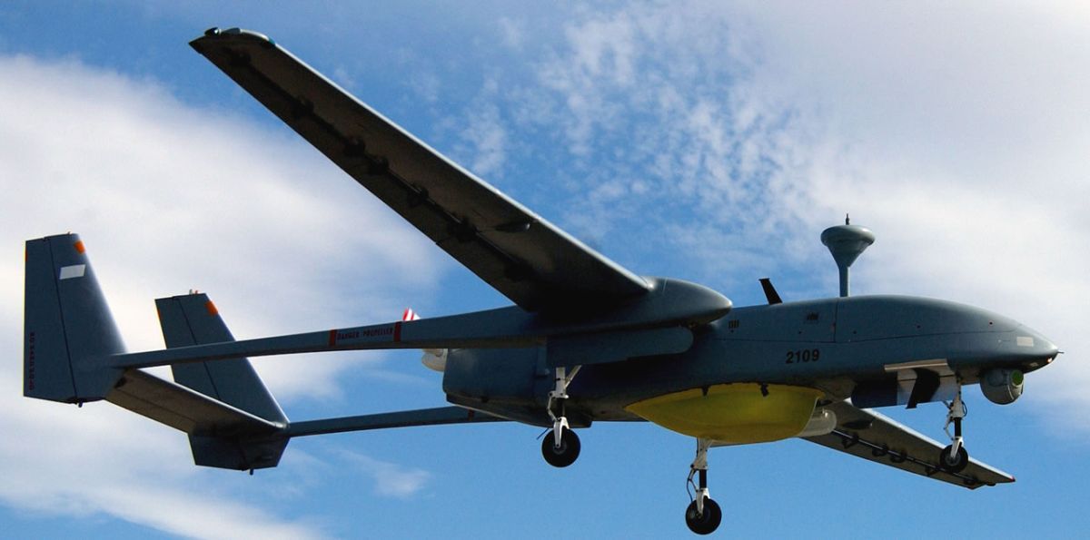 IAI Heron kann auch Waffensysteme tragen