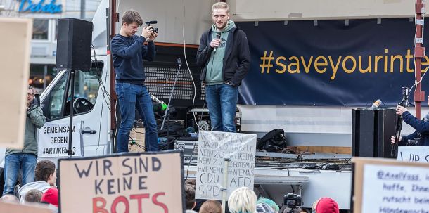 Demonstration gegen Artikel 13 EU-Urheberrechtsreform