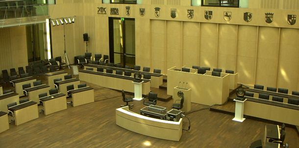 Der Plenarsaal des Bundesrates in Berlin