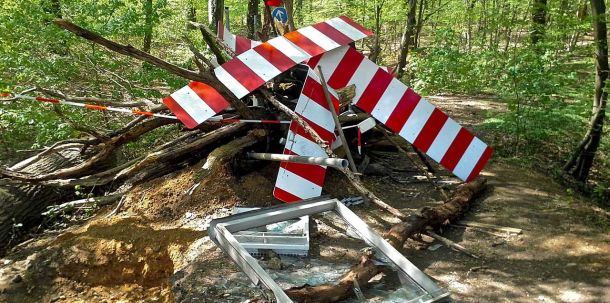 Barrikade von Umweltaktivisten