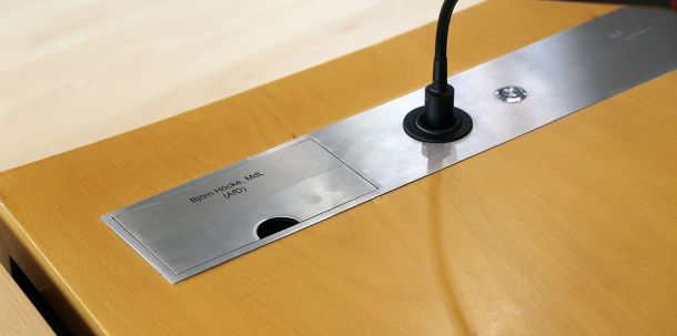 Platz Björn Höcke (Afd) im Plenarsaal des Thüringer Landtags